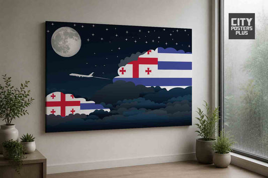 Ajaria Night Clouds Framed Canvas Prints | Country & City Wall Art