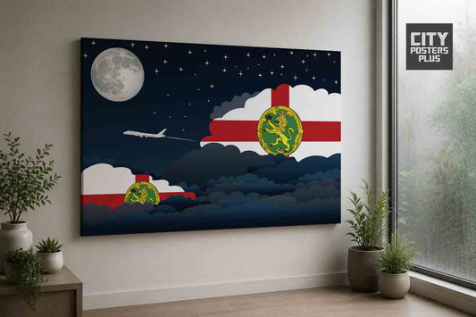 Alderney Night Clouds Framed Canvas Prints | Country & City Wall Art