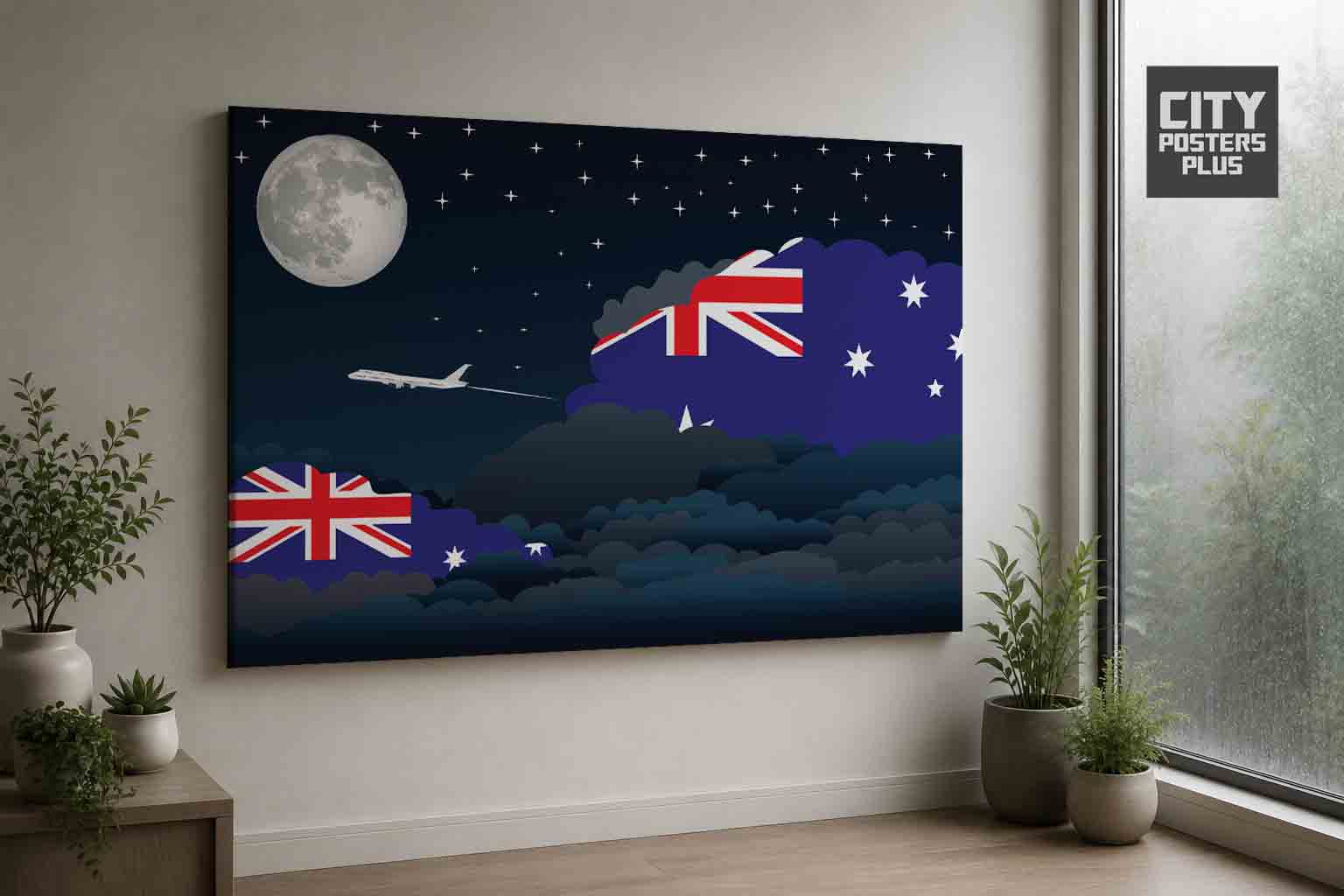 Australia Night Clouds Framed Canvas Prints | Country & City Wall Art