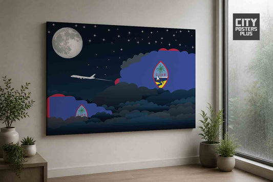 Guam Night Clouds Framed Canvas Prints | Country & City Wall Art