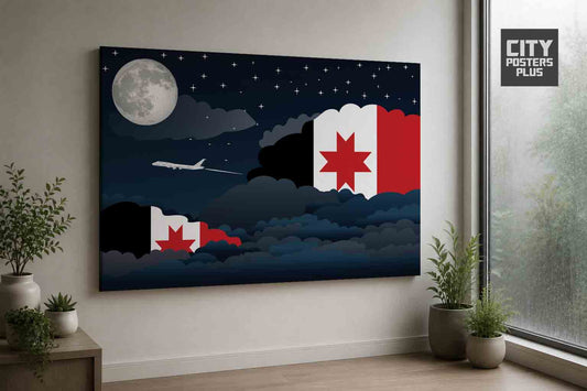 Udmurtia Night Clouds Framed Canvas Prints | Country & City Wall Art