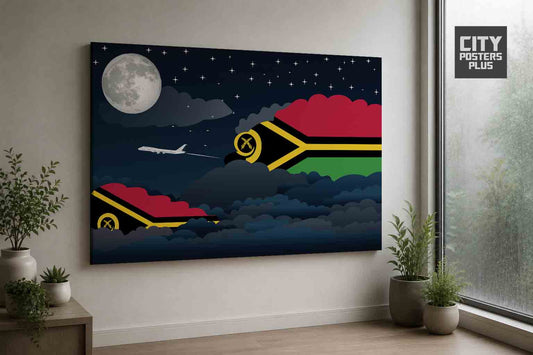 Vanuatu Night Clouds Framed Canvas Prints | Country & City Wall Art