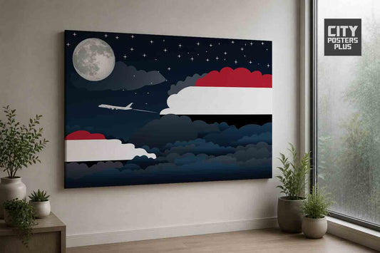 Yemen Night Clouds Framed Canvas Prints | Country & City Wall Art