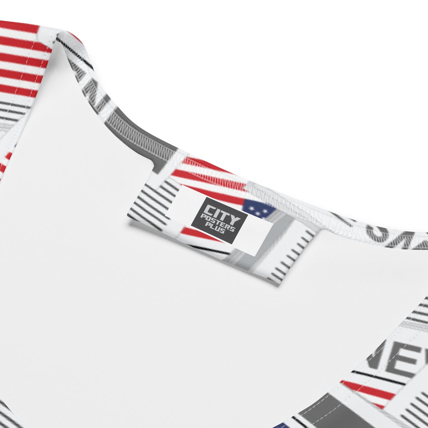 USA Newspapers Crop Top (White)