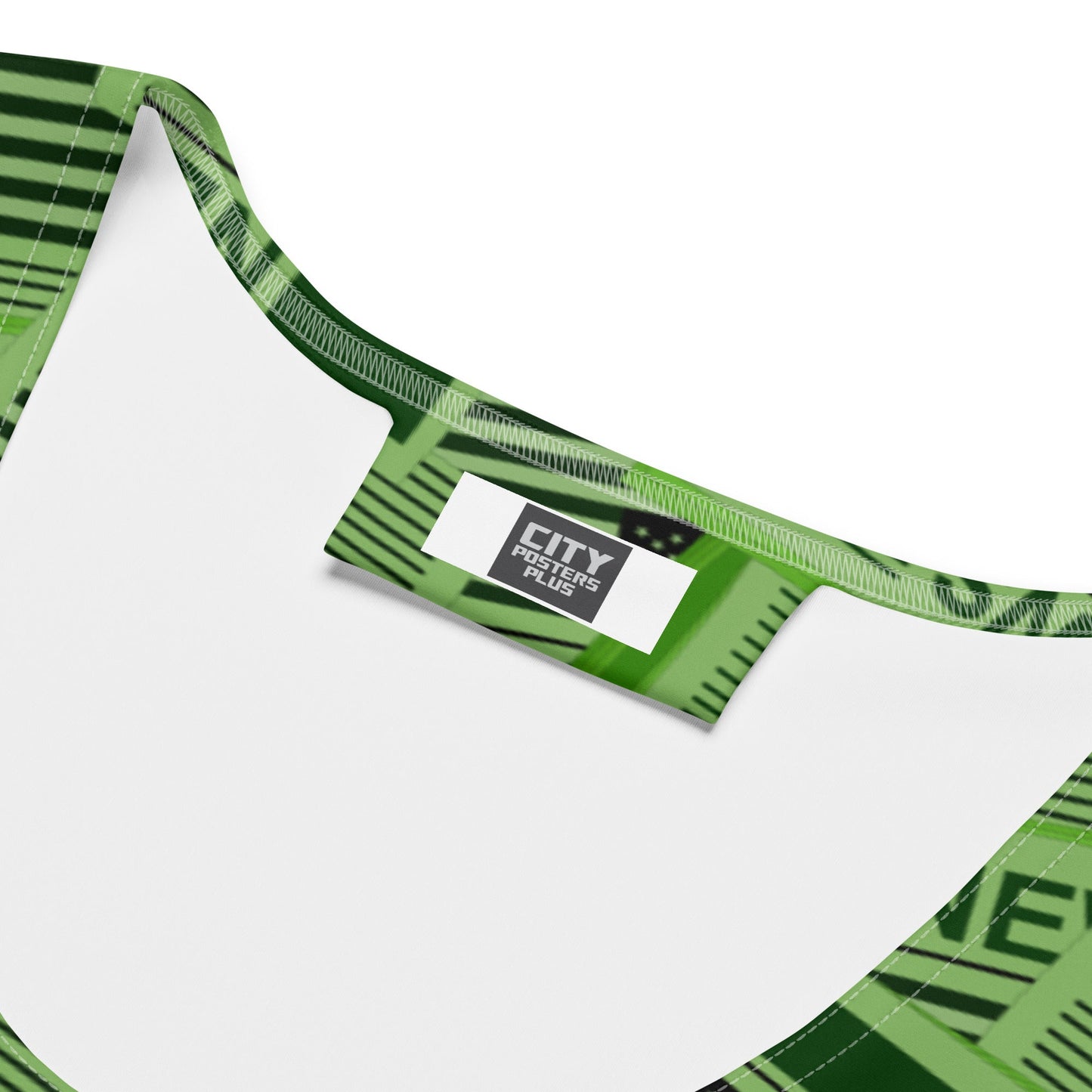 USA Newspapers Crop Top (Green)