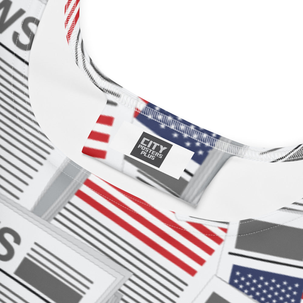 USA Newspapers Skater Dress (White)