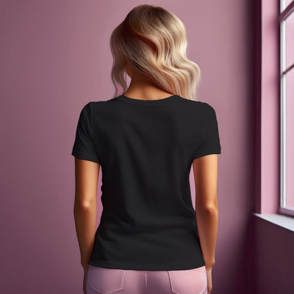 86 Number Women T-Shirt (Black) | Stylish Numeric Graphic Tee