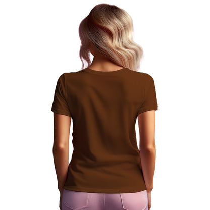 00 Number Women T-Shirt (Brown) | Stylish Numeric Graphic Tee