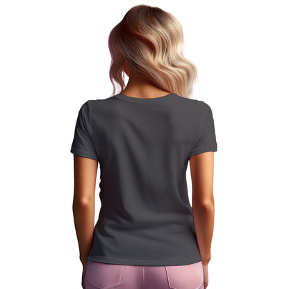 02 Number Women T-Shirt (Charcoal Grey) | Stylish Numeric Graphic Tee