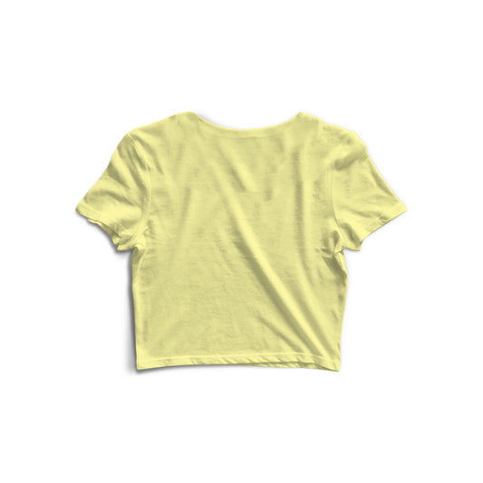 27 Number Women Crop Top (Butter Yellow)