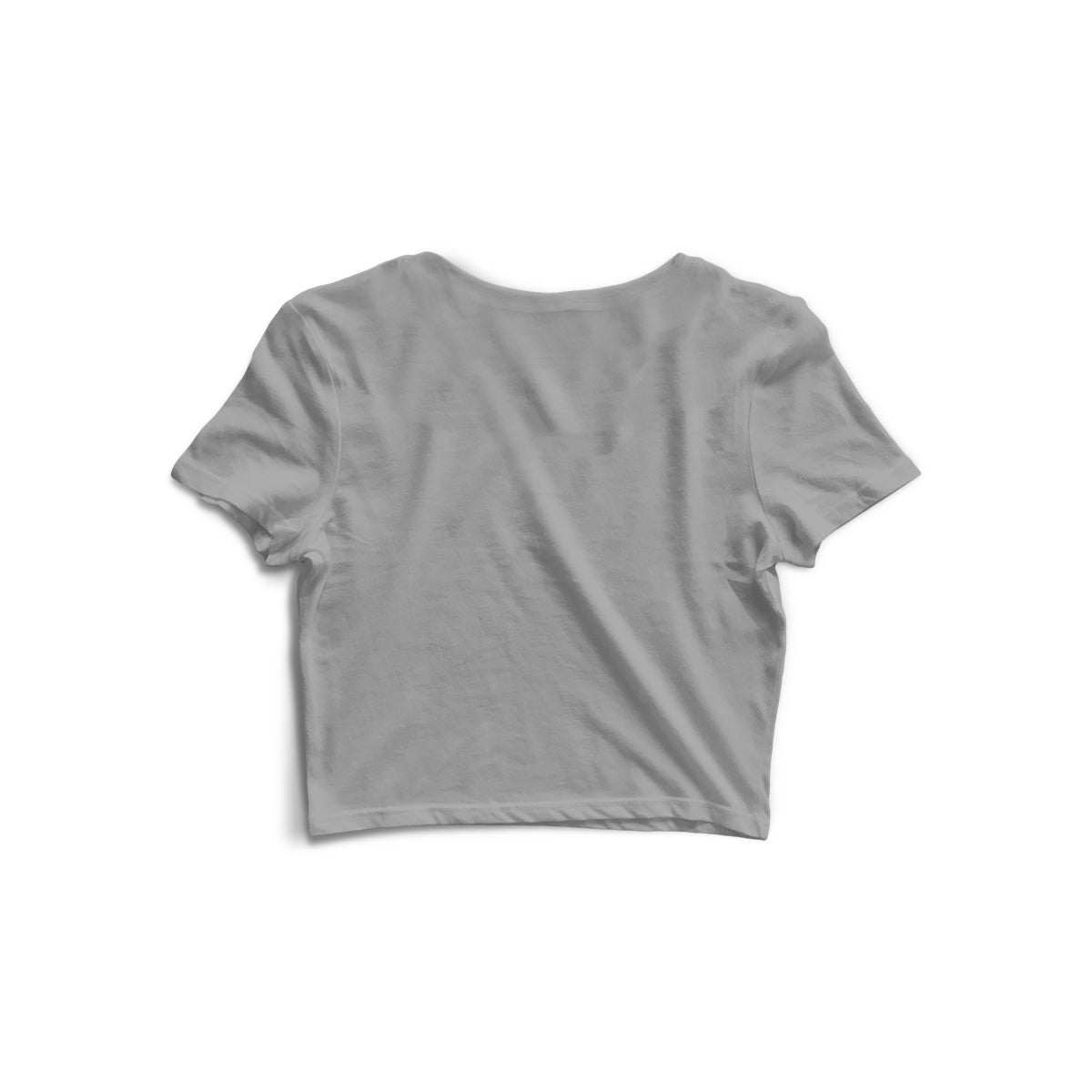 50 Number Women Crop Top (Melange Grey)