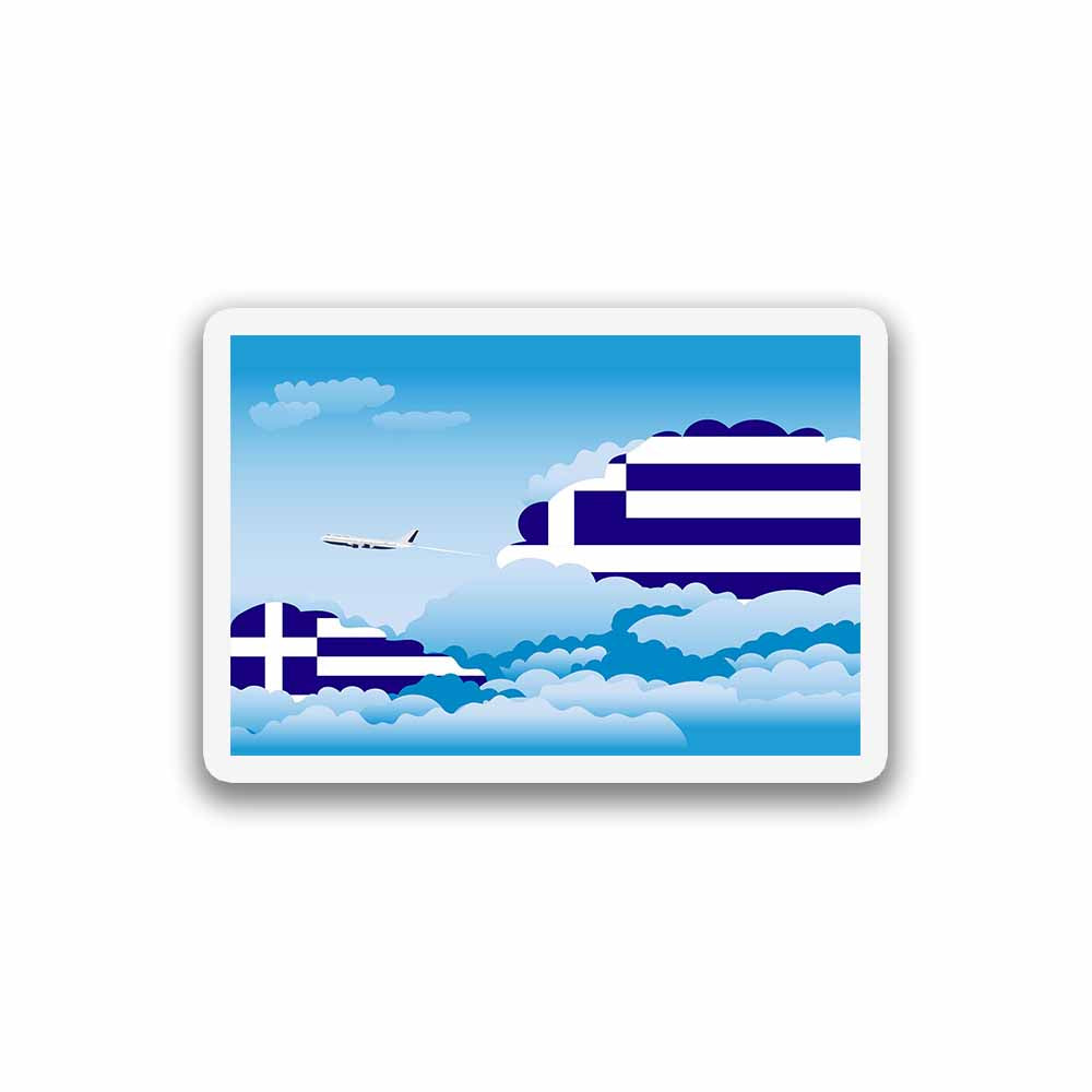 Greece Day Clouds Fridge Magnet
