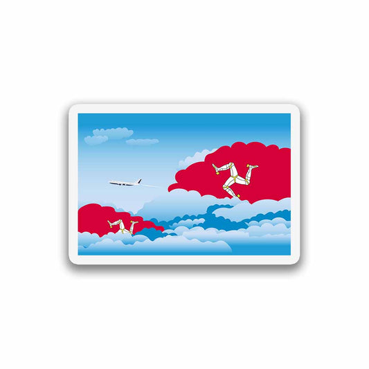 Isle of Man Day Clouds Sticker