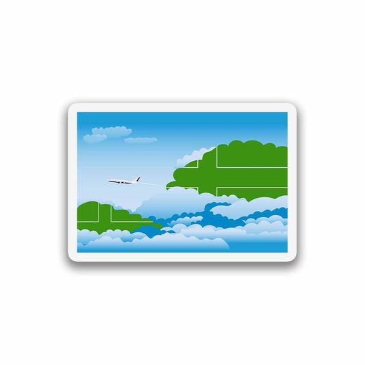 Ladonia Day Clouds Fridge Magnet