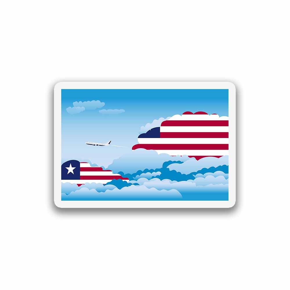 Liberia Day Clouds Fridge Magnet