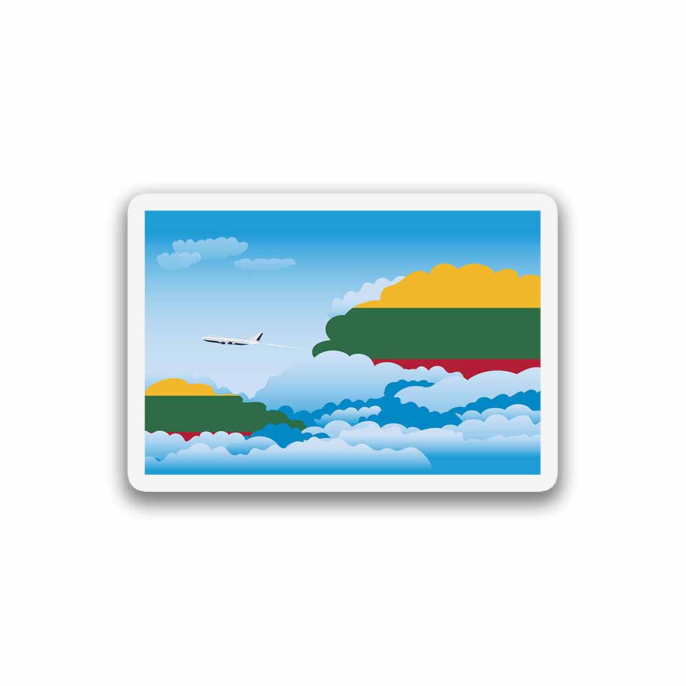 Lithuania Day Clouds Sticker