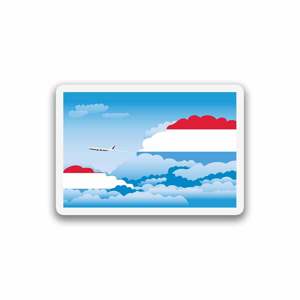 Luxembourg Day Clouds Fridge Magnet