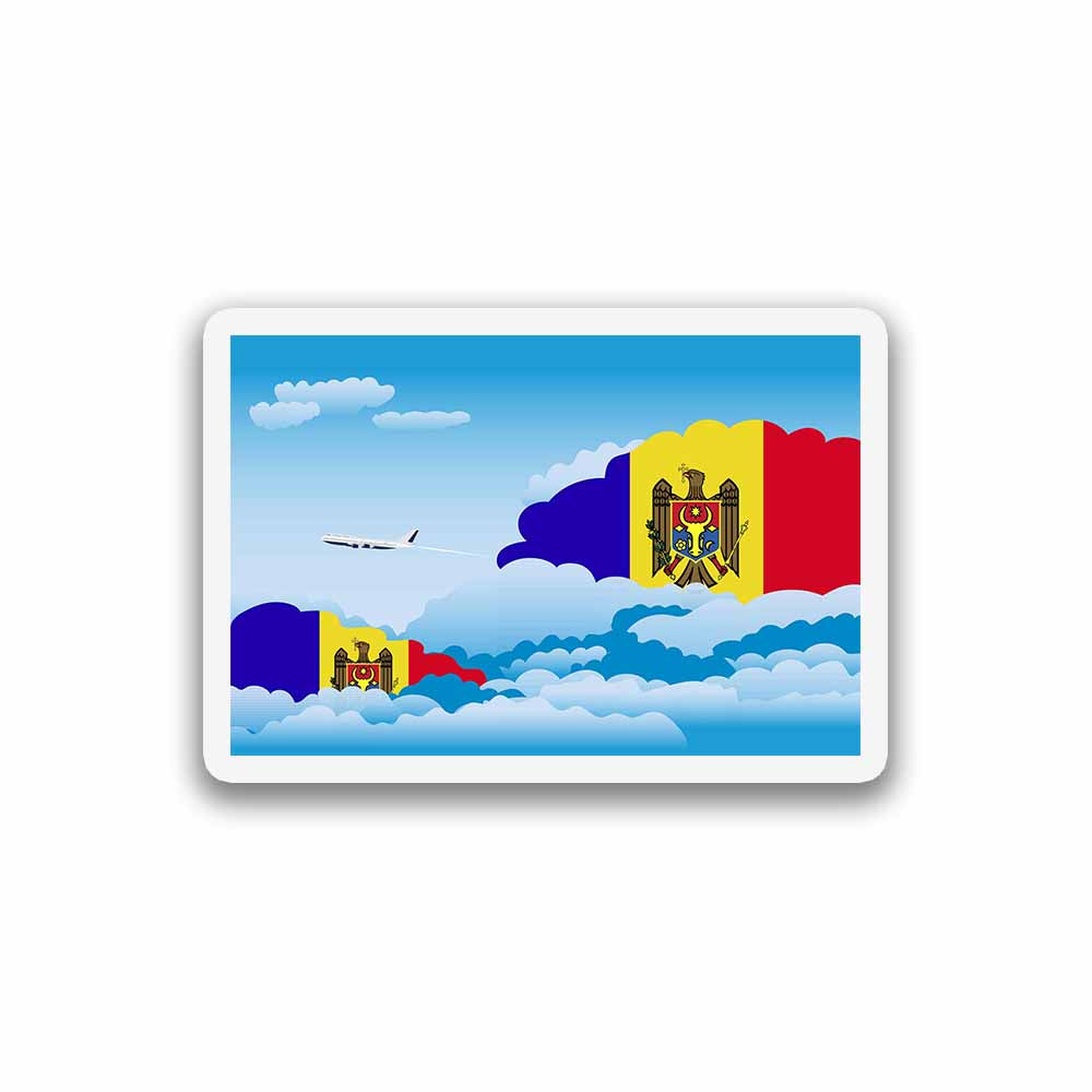Moldova Day Clouds Fridge Magnet
