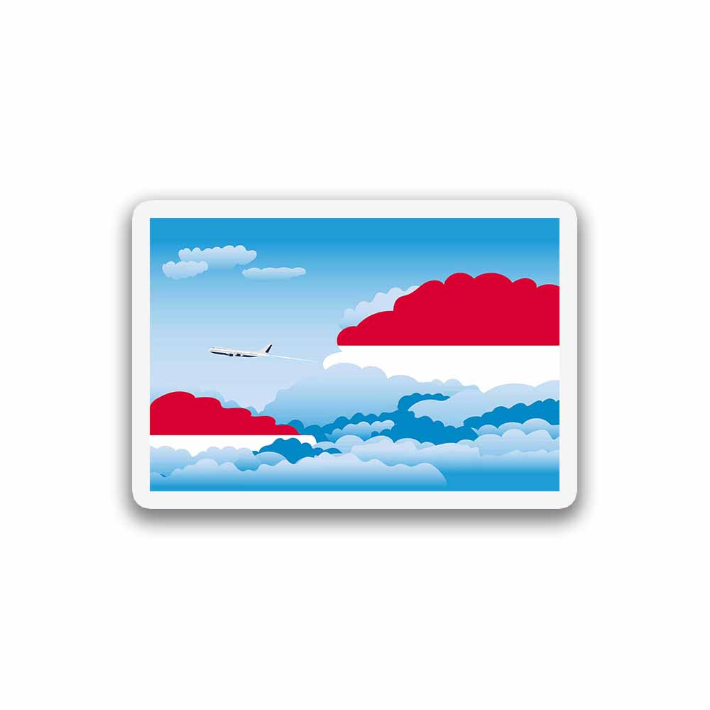 Monaco Day Clouds Fridge Magnet