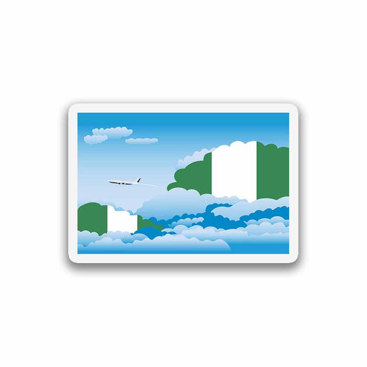 Nigeria Day Clouds Fridge Magnet