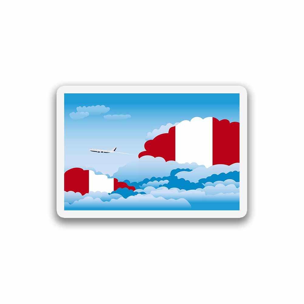 Peru Day Clouds Fridge Magnet