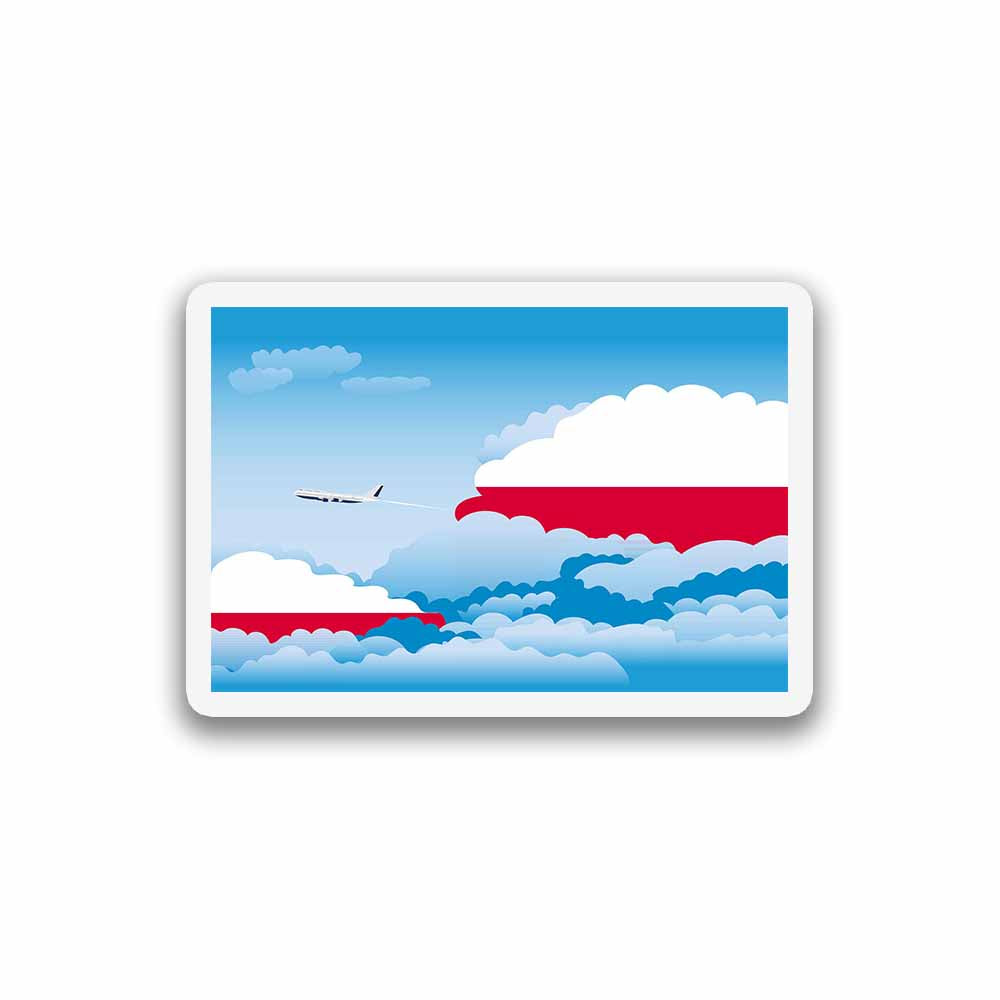 Poland Day Clouds Fridge Magnet