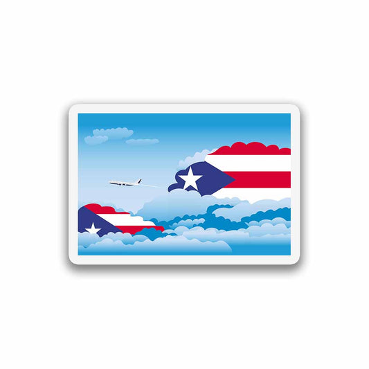 Puerto Rico Day Clouds Fridge Magnet