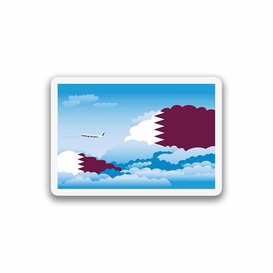 Qatar Day Clouds Fridge Magnet