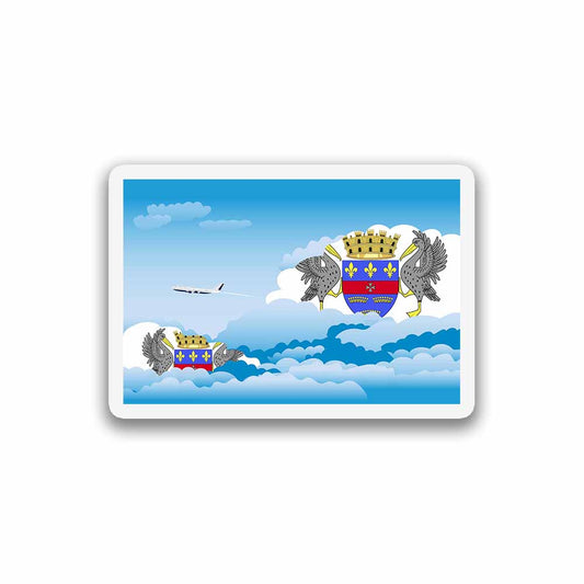 Saint Barthelemy Day Clouds Fridge Magnet