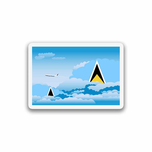 Saint Lucia Day Clouds Sticker