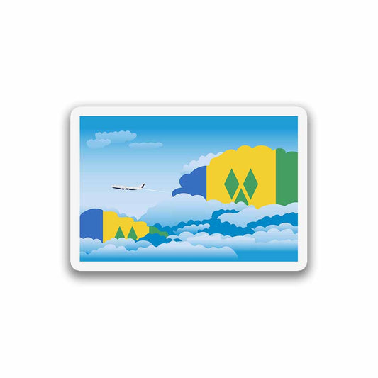 Saint Vincent and the Grenadines Day Clouds Magnet