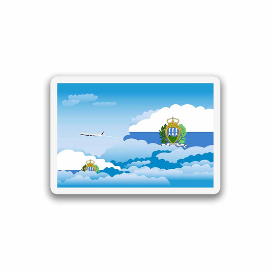 San Marino Day Clouds Fridge Magnet