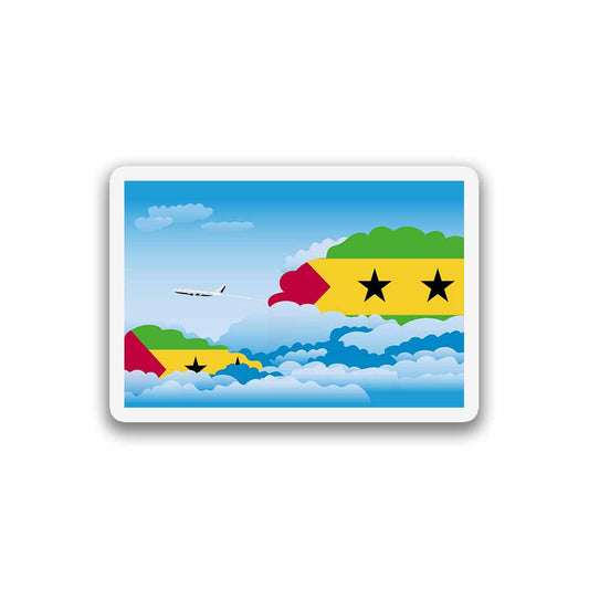 Sao Tome and Principe Day Clouds Fridge Magnet