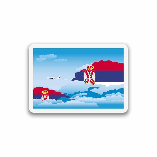 Serbia Day Clouds Fridge Magnet