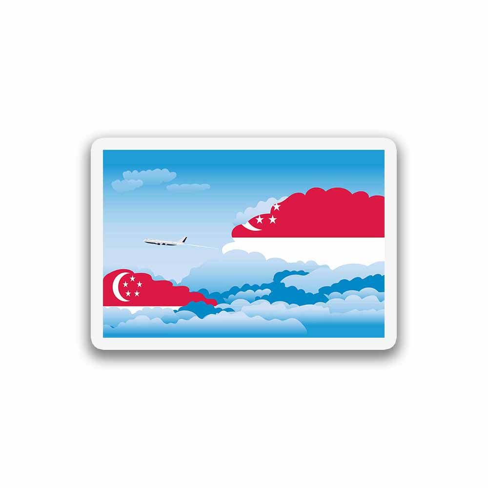 Singapore Day Clouds Sticker