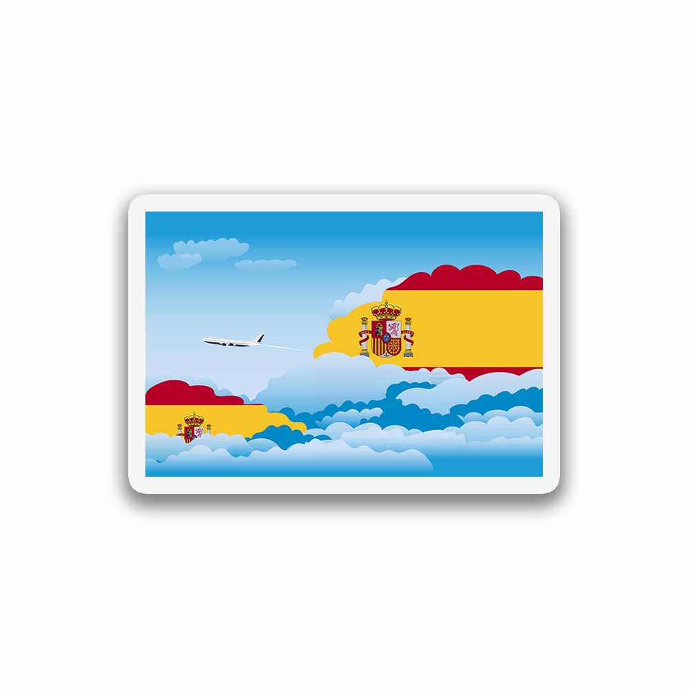Spain Day Clouds Fridge Magnet