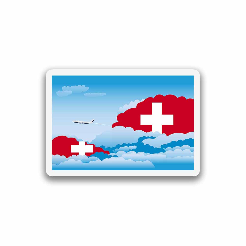 Switzerland Day Clouds Fridge Magnet