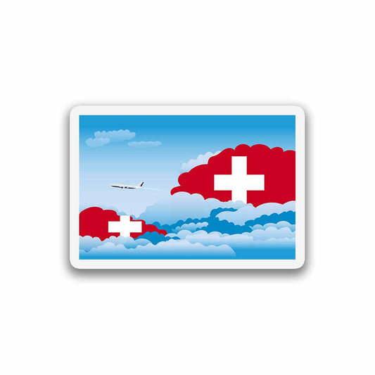 Switzerland Day Clouds Fridge Magnet