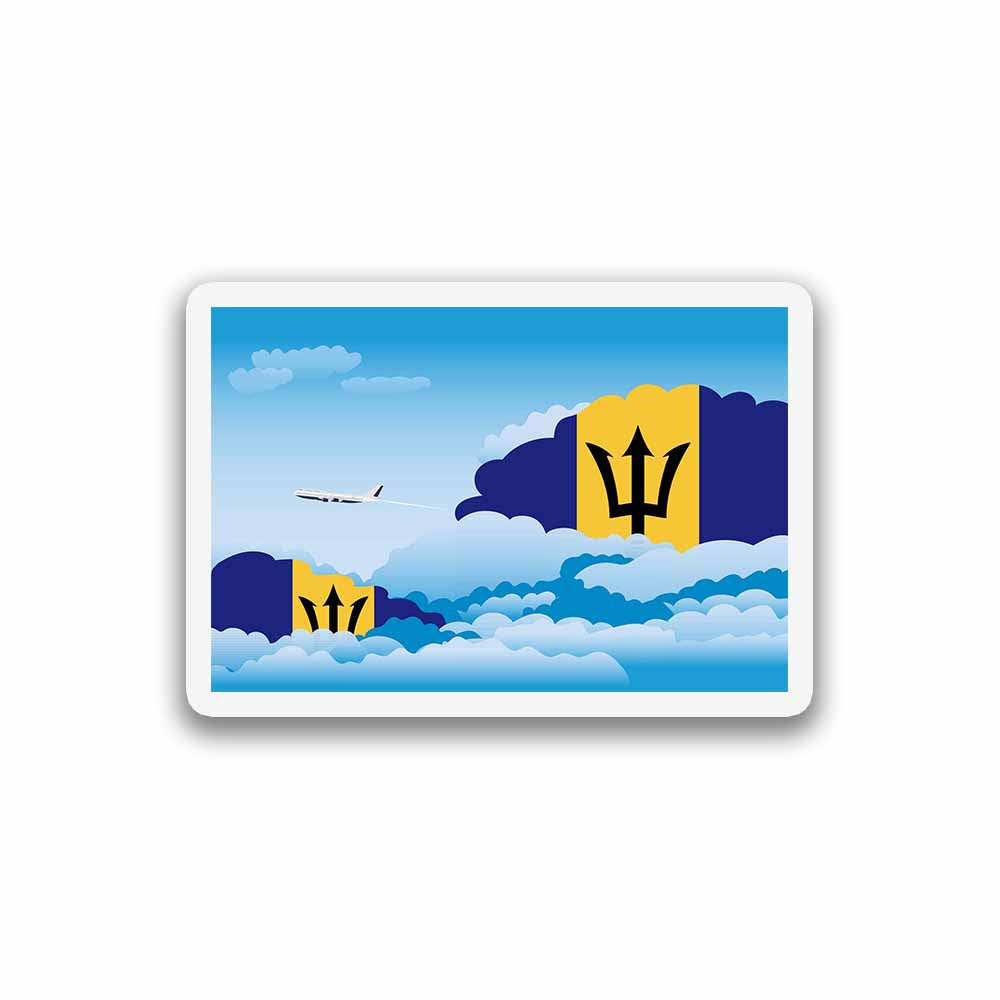 Barbados Day Clouds Fridge Magnet