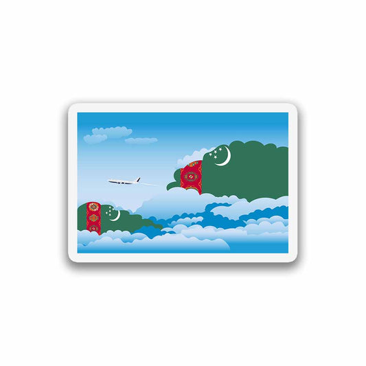 Turkmenistan Day Clouds Magnet