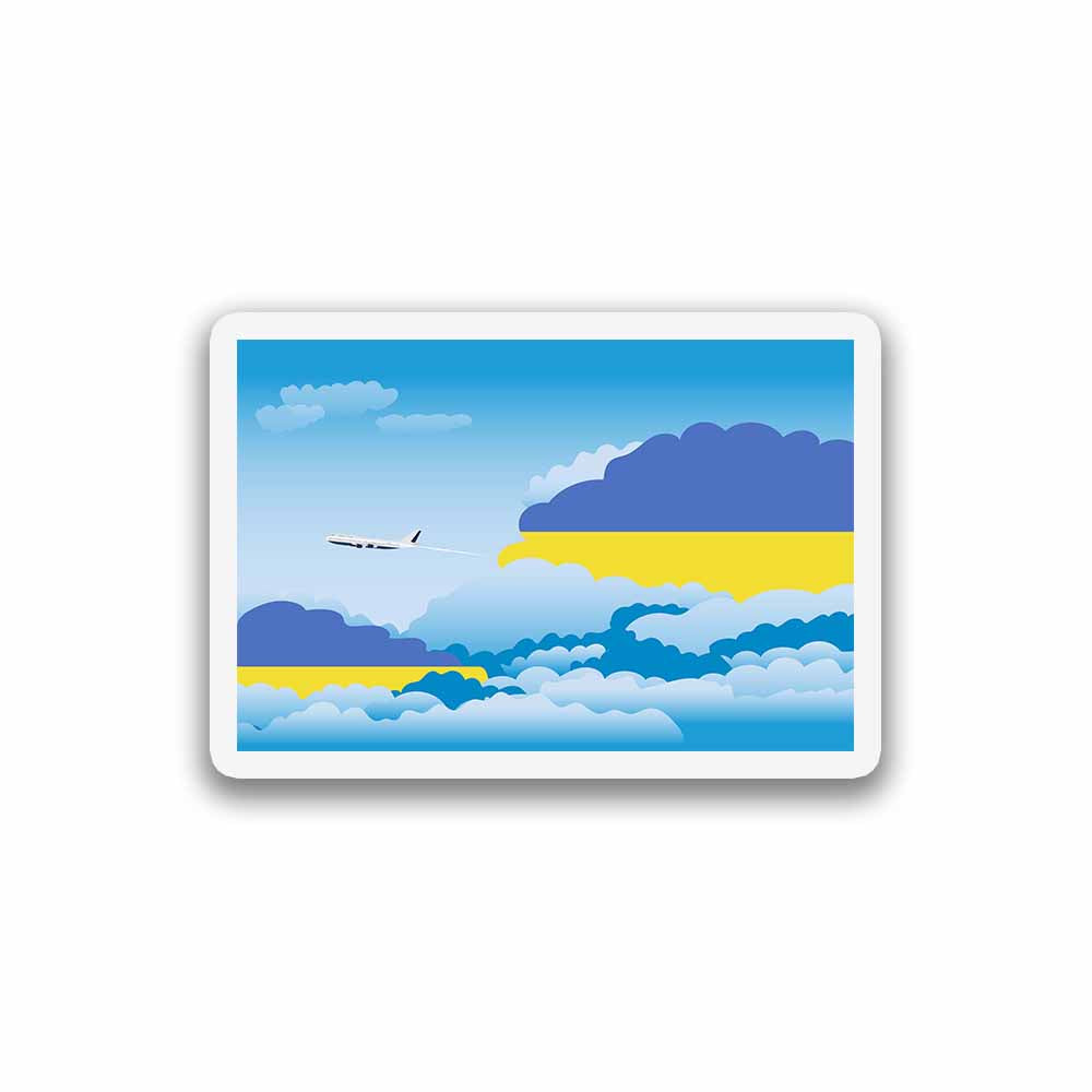 Ukraine Day Clouds Fridge Magnet