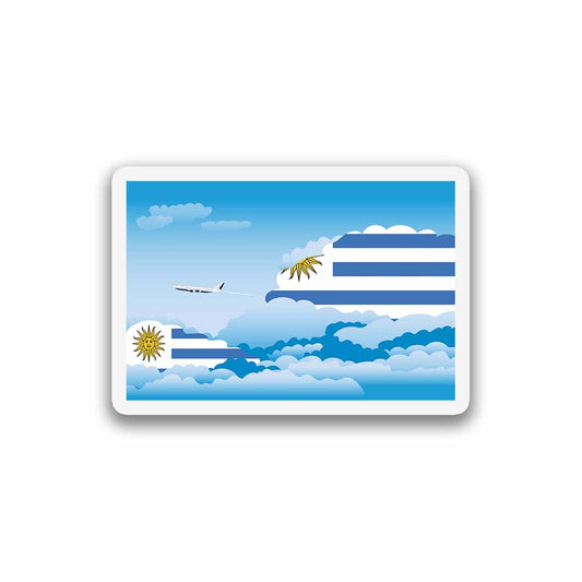 Uruguay Day Clouds Fridge Magnet