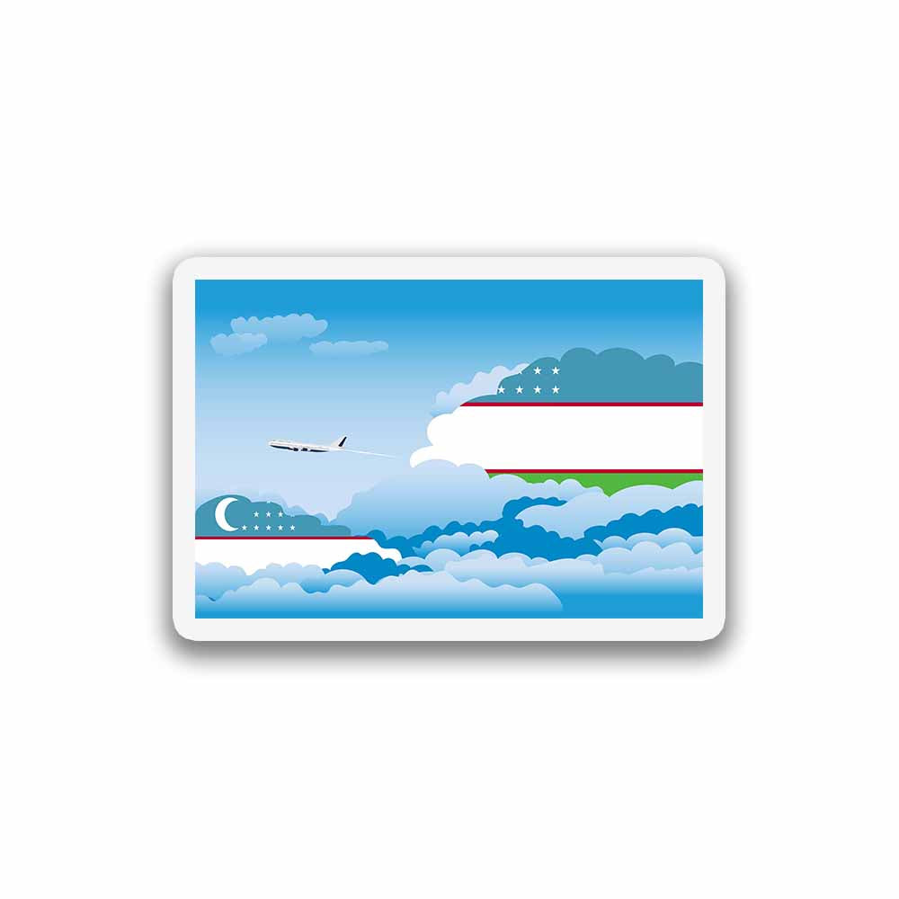 Uzbekistan Day Clouds Fridge Magnet