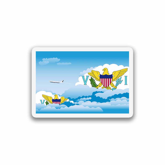 Virgin Islands - US Day Clouds Fridge Magnet