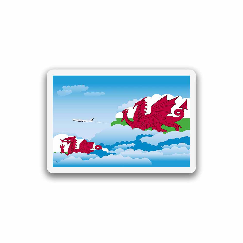 Wales Day Clouds Fridge Magnet