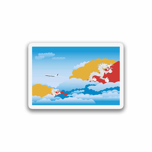 Bhutan Day Clouds Magnet