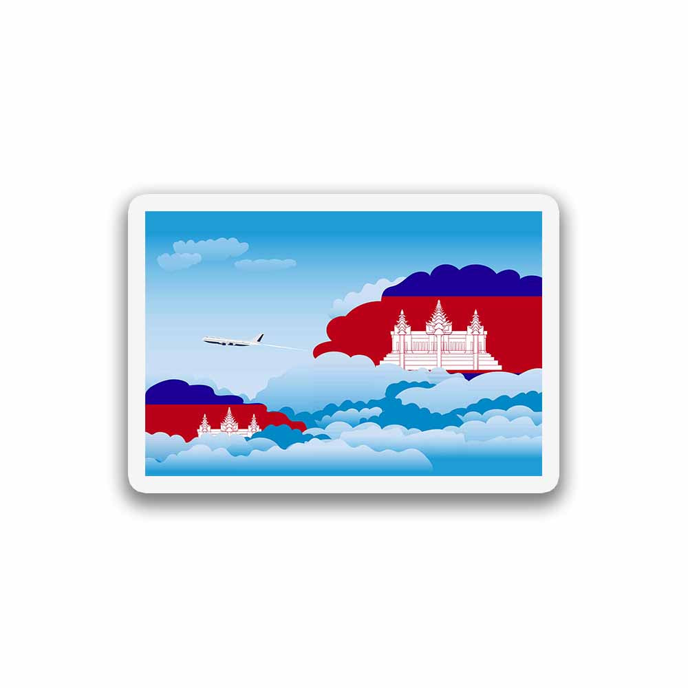 Cambodia Day Clouds Magnet