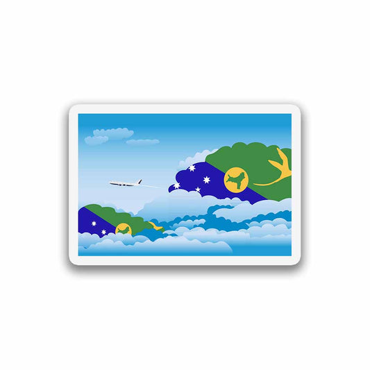 Christmas Island Day Clouds Magnet