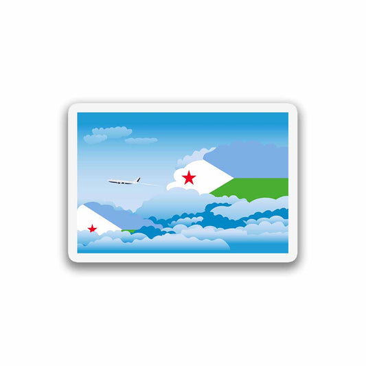 Djibouti Day Clouds Fridge Magnet