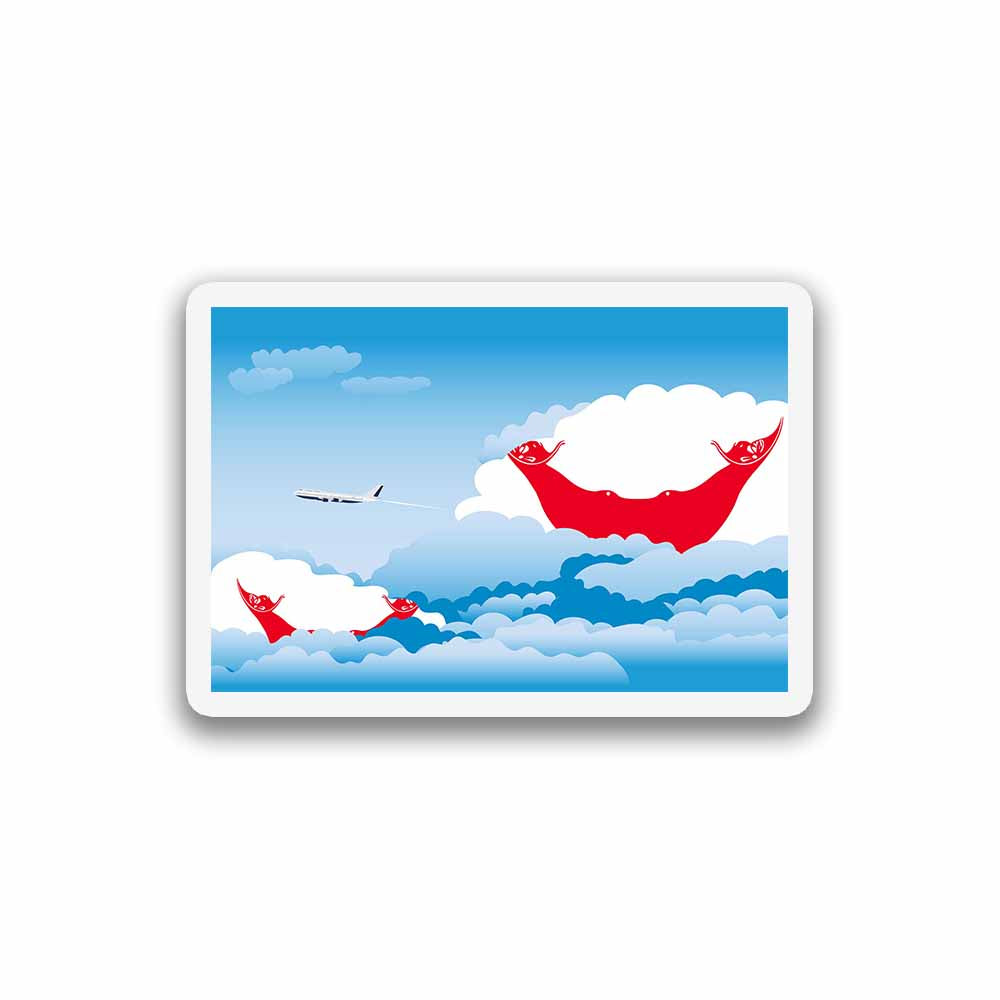 Easter Island  Rapa Nui Day Clouds Sticker